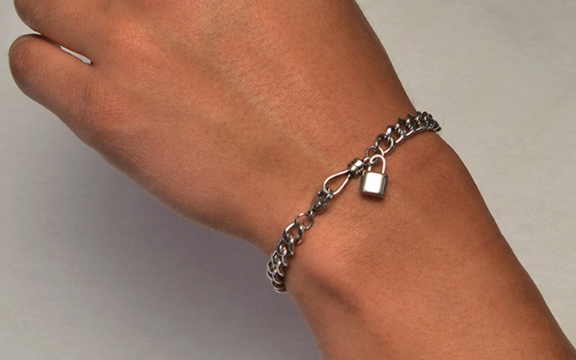 Lock Steel Chain Cuff-Bracelet 550