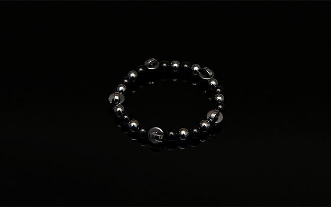 Circle Metal Gemstone Beads-Bracelet 552