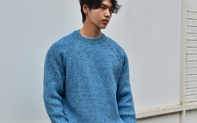 Raglan Pastel Cloud Wool Sweater-Knit 504