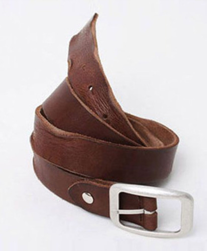 Vintage Crinkled Leather Belt 11