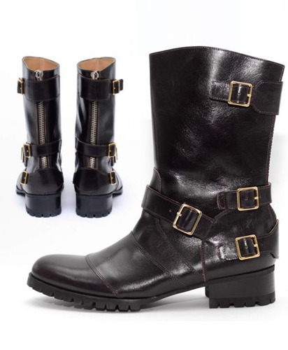 Runway crust belted boots 336