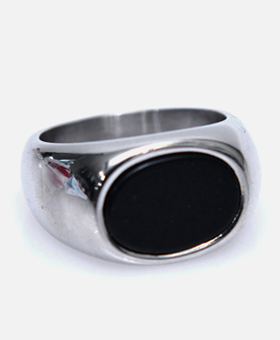 Steel Onyx Ring 83