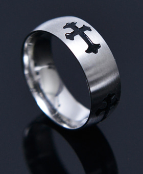 gothic cross ring 85
