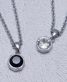 Octagonal Gemstone Necklace 377