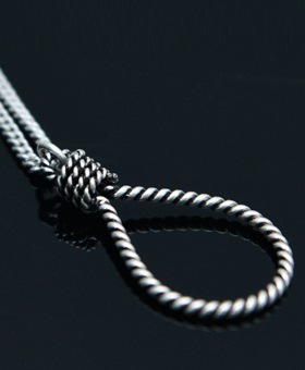 rope noose steel necklace 402