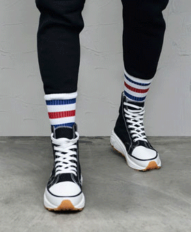5 pair set old school sports long socks 108