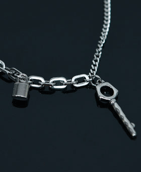 Lock Key Steel Necklace 421
