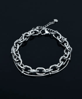 Two line set chain bracelet 520