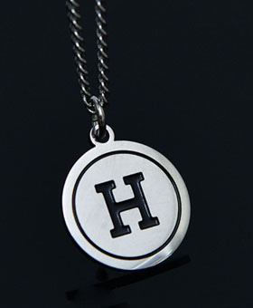H Coin Steel Necklace 435