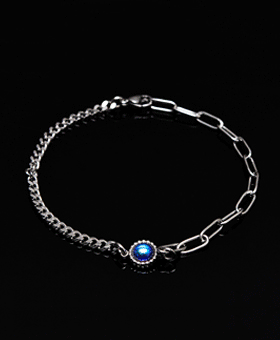 Blue Gemstone Chain Bracelet 529