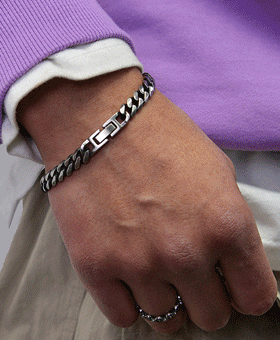 Neat masculine steel bracelet 531