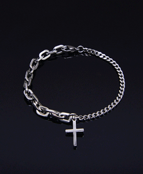Mixed Chain Cross Bracelet 534
