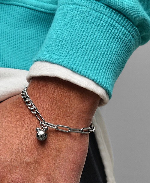 Steel Circle Bear Chain Cuff-Bracelet 546