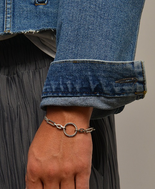 Ring Steel Chain Cuff-Bracelet 548