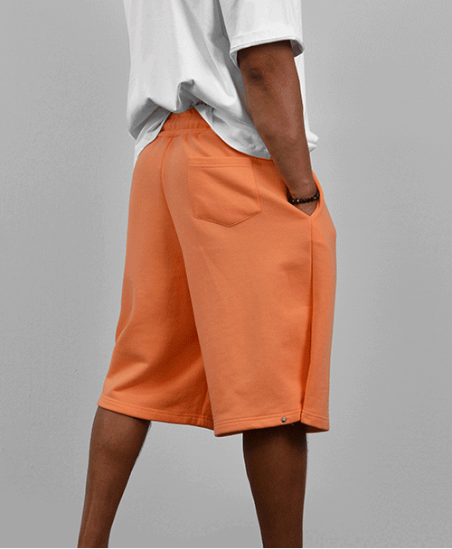Snap Silhouette Wide Bermuda Sweatpants-Shorts 591