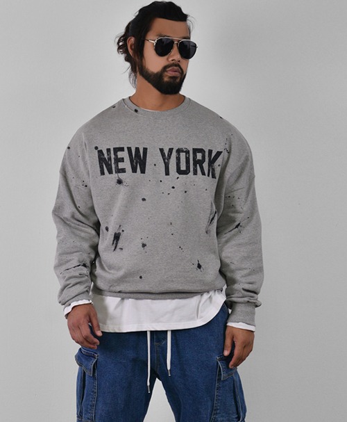 NEW YORK Vintage Painting Sweatshirt-Tee 877