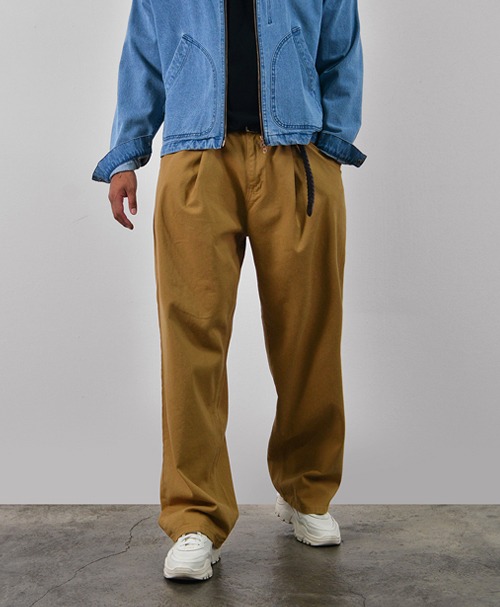 Pintuck Wide Color Denim-Jeans 837