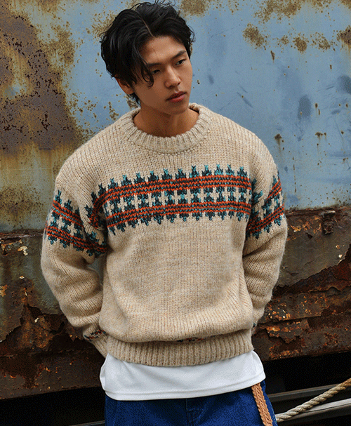 Cozy Nordic Wool Sweater-Knit 508