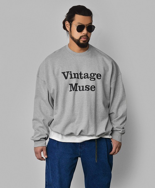 Vintage Muse Loose Fit Sweatshirt-Tee 937