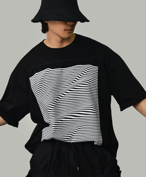 Zebra  Square Short Sleeve-Tee 984