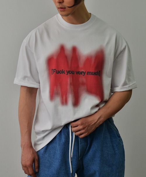 Fuck You Red Loose Fit Round-Tee 020